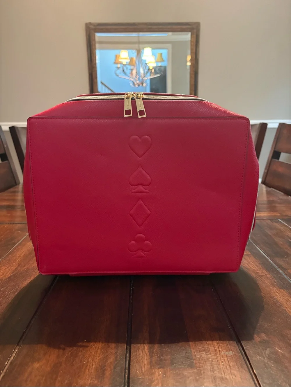 Estee Lauder Poker Card Cosmetic Bag Faux LeatherTRAIN CASE